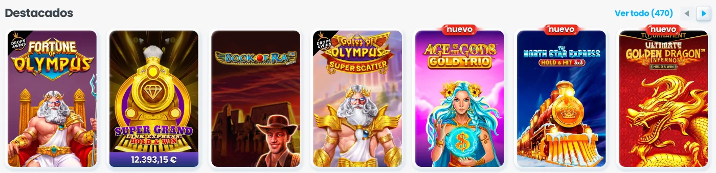 Juegos de tragamonedas y slots online en Cazimbo Casino